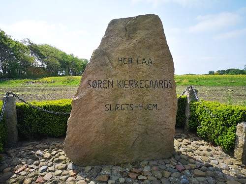 The memorial to Søren Kierkegaard's father's birthplace.